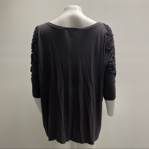 🎂H&m Oversized Dark Grey Batwing Shirt With Shoulder Detail - Picture 3 of 6